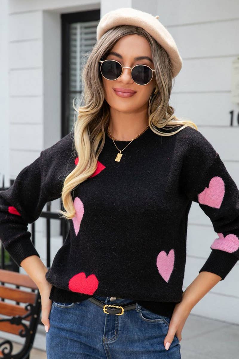 Women Casual Loose Round Neck Sweater_Cwoswl1451