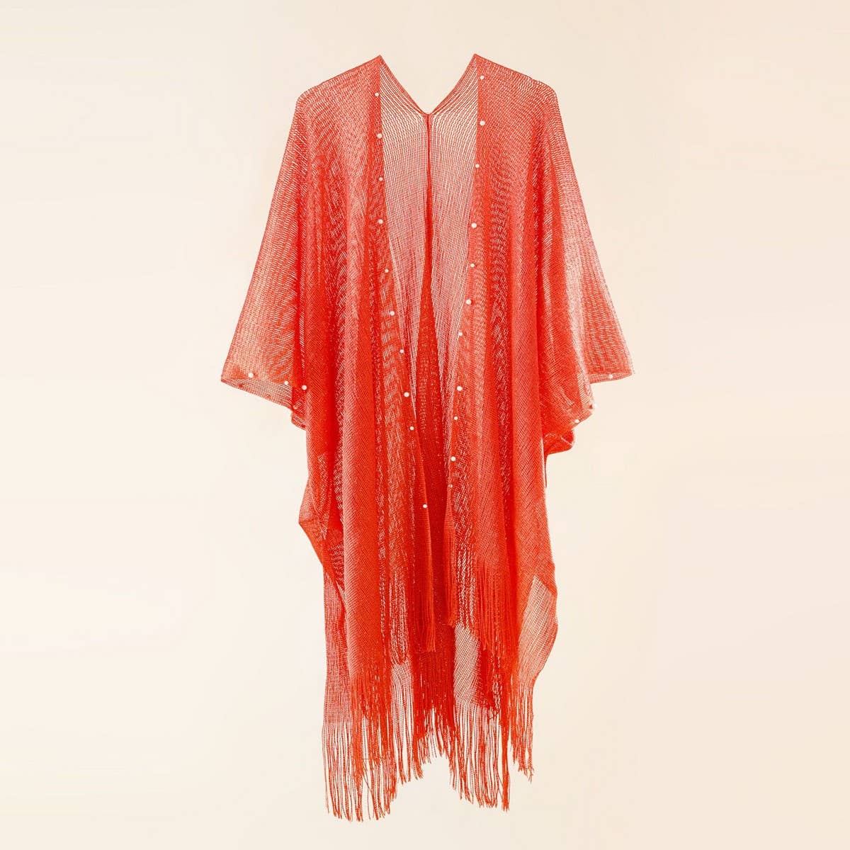 LONG TASSEL LACE FRONT OPEN KIMONO FOR SUMMER_CWASC0803