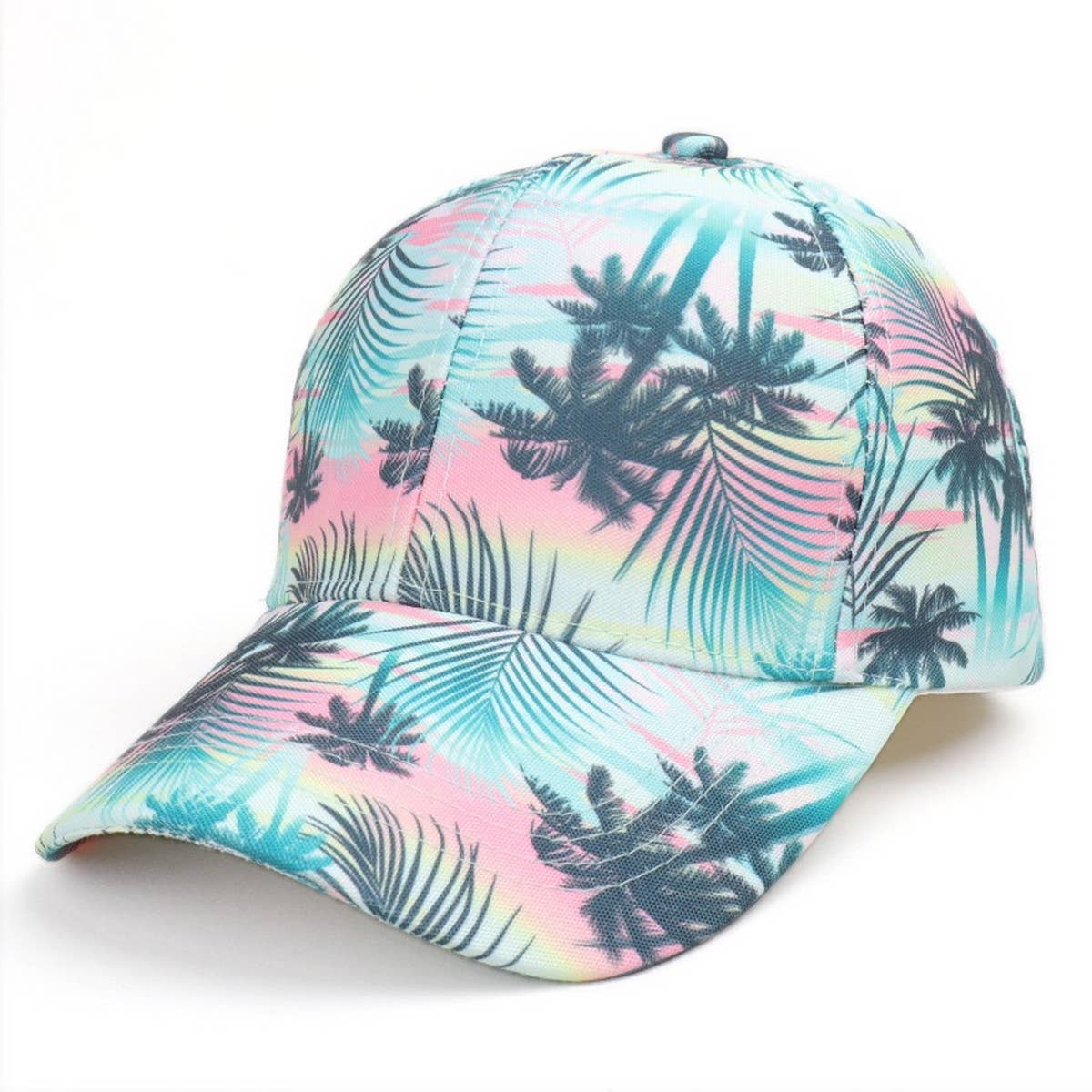 SKULL LEAF PRINT GRAFFITI BASEBALL CAP SUN HAT CWAH1549