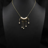 Womens Vintage Tassel Natural Pearl Necklace