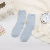 Winter Warm Mid-Tube Socks Solid Color Socks_Cwms0970