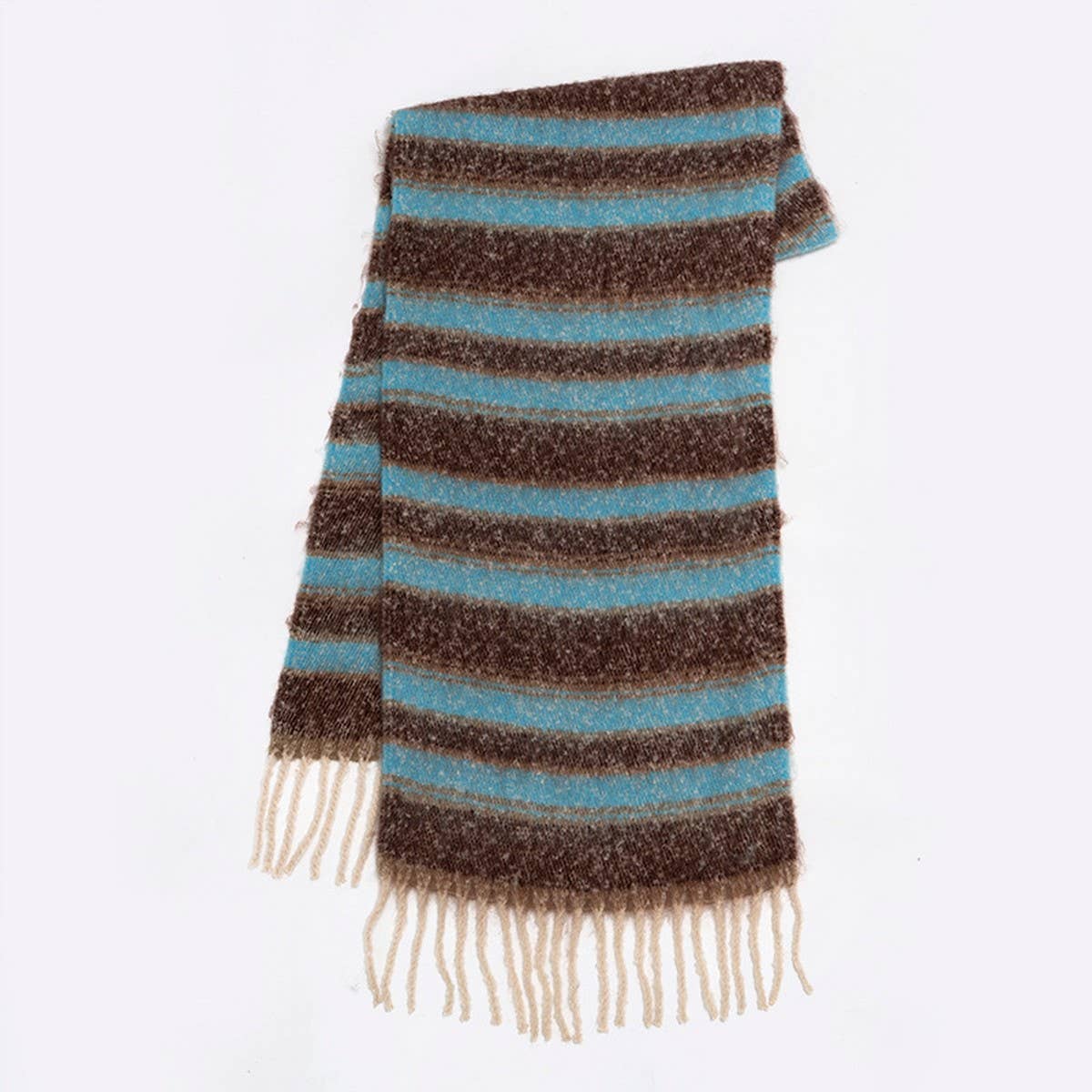 RAINBOW COLORBLOCK SCARF WARM COZY WINTER WRAP_CWASC2351