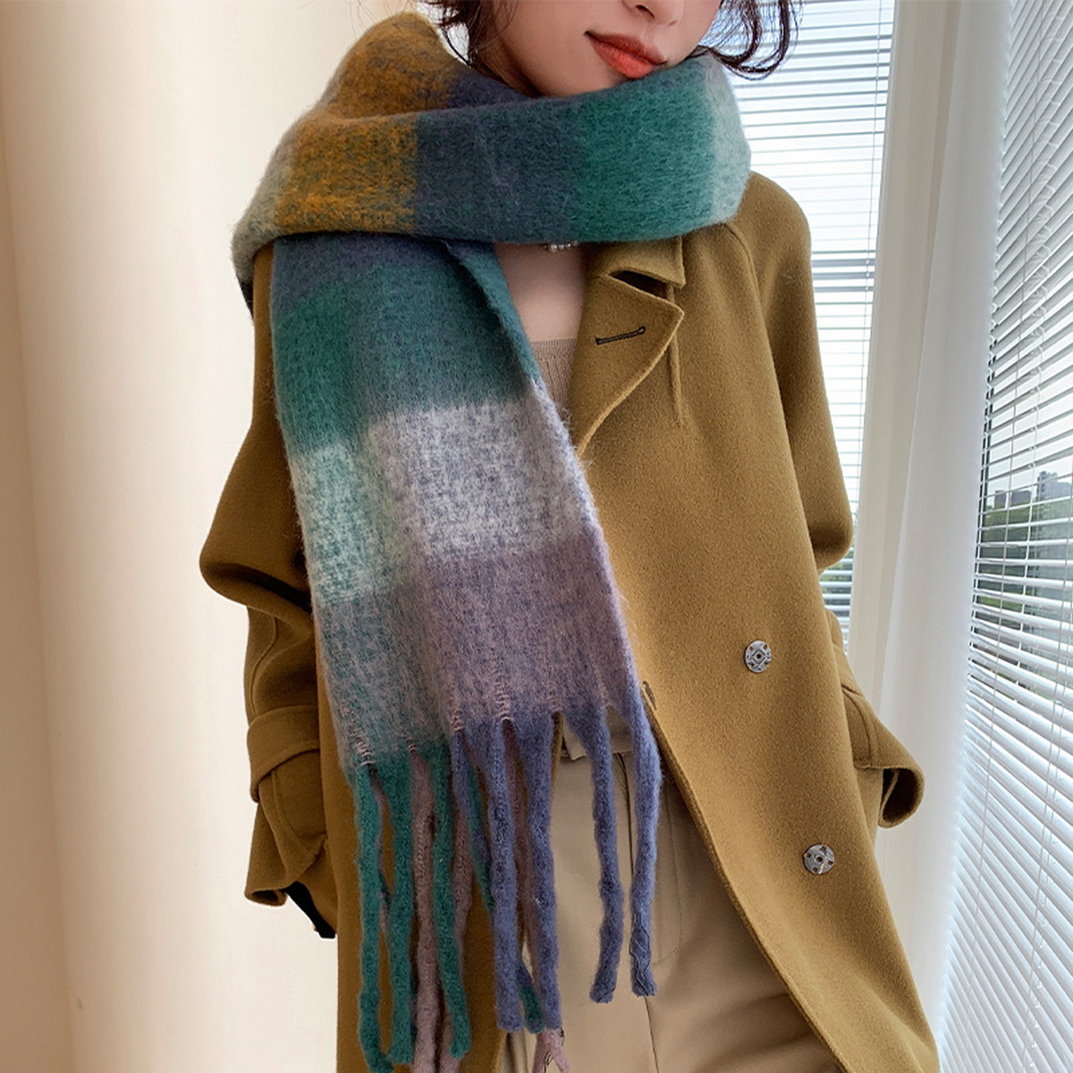 PLUSH AC SCARF THICK SOFT WINTER WRAP_CWASC2701