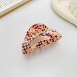 Simple Retro Style Hollow Plaid Hair Claw Clip_Cwaha0736