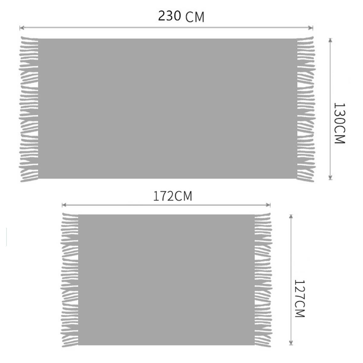 KNITTED SOLID COLOR SOFA BLANKET SHAWL BLANKET_CWMM0188