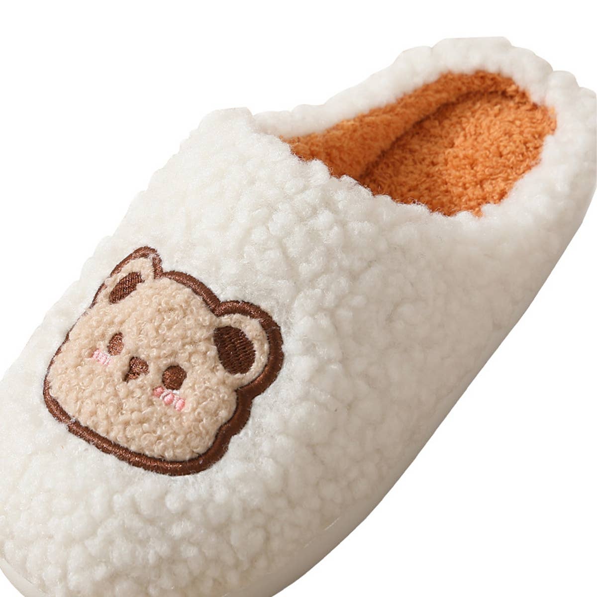 CUTE CARTOON BEAR PLUSH WARM COTTON SLIPPERS_CWSHS0852