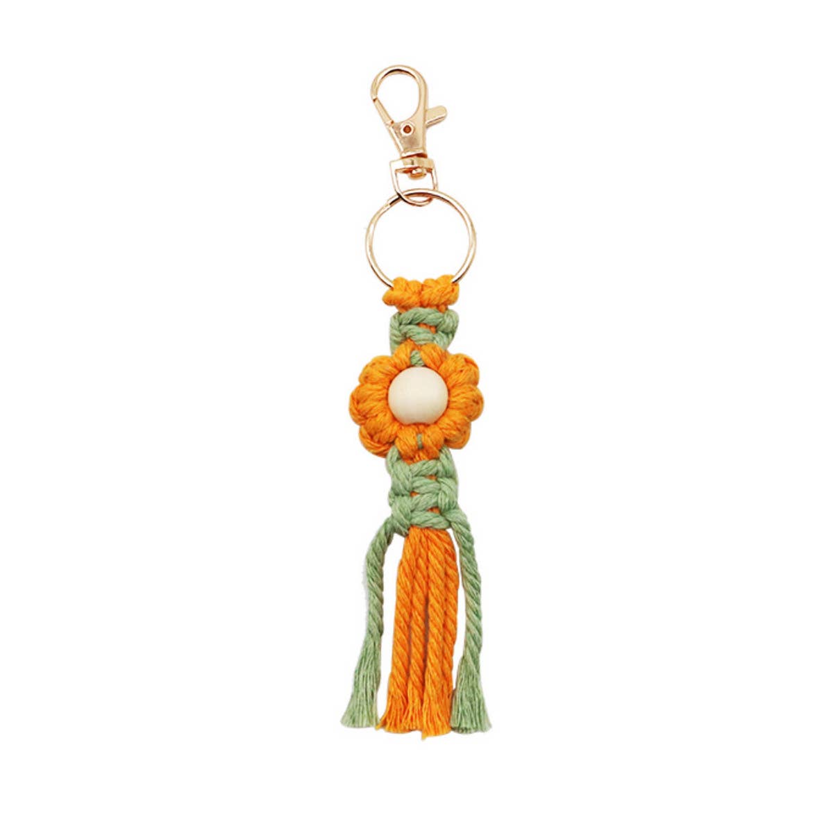 HAND WOVEN FLOWER KEYCHAIN_CWMM1563