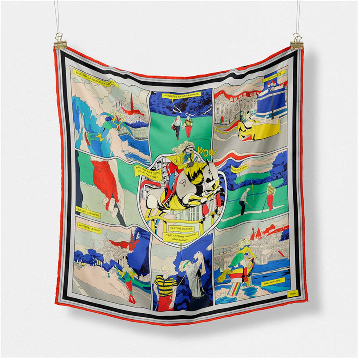 Uv Protection Scarf Lightweight Satin Square_Cwasc0657