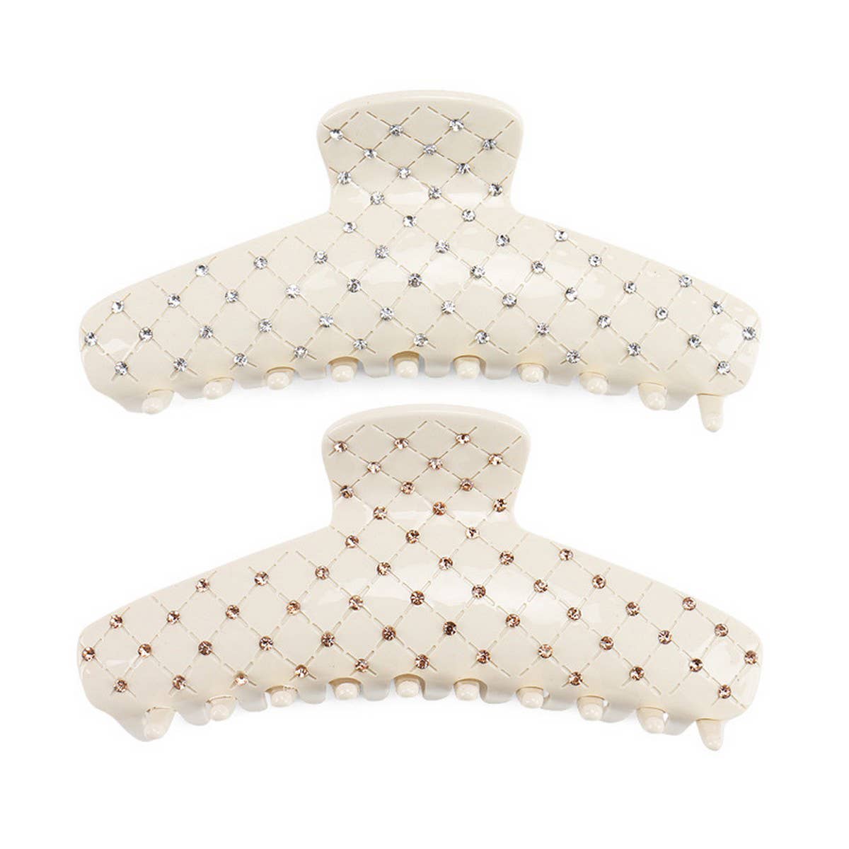 MESH RHINESTONE HAIR CLAW LARGE SHARK CLIP_CWAHA4330