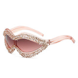 ALIEN ONE PIECE SEXY LIPS WITH DIAMOND SUNGLASSES_CWASG0838