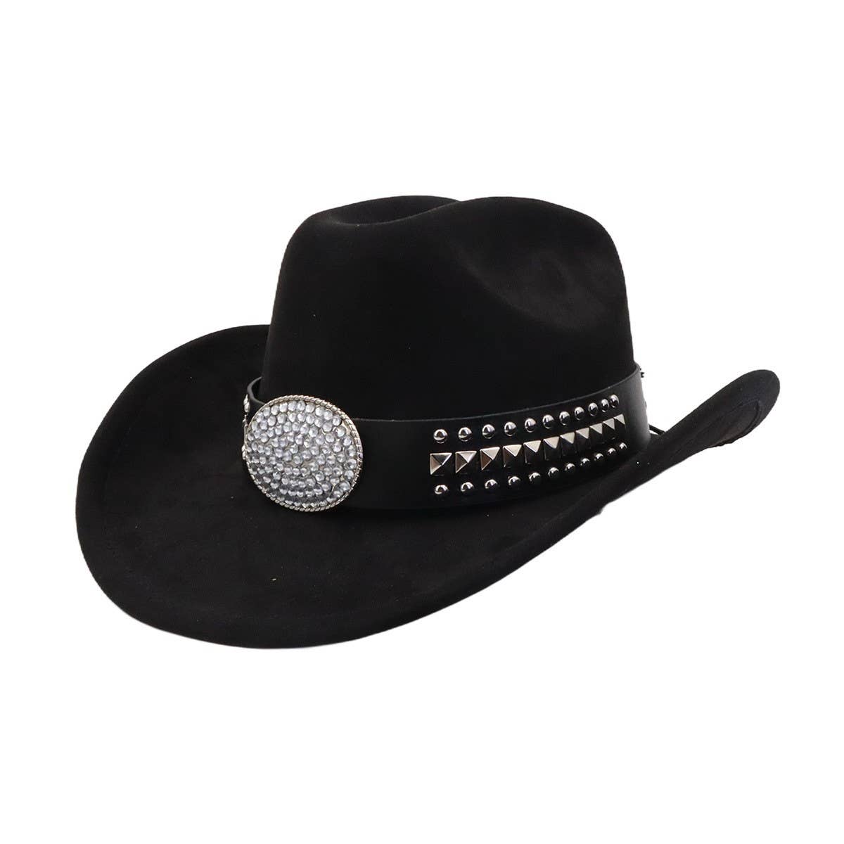 MEN WOMEN SUEDE COWBOY FEDORA HAT WESTERN_CWAH04505