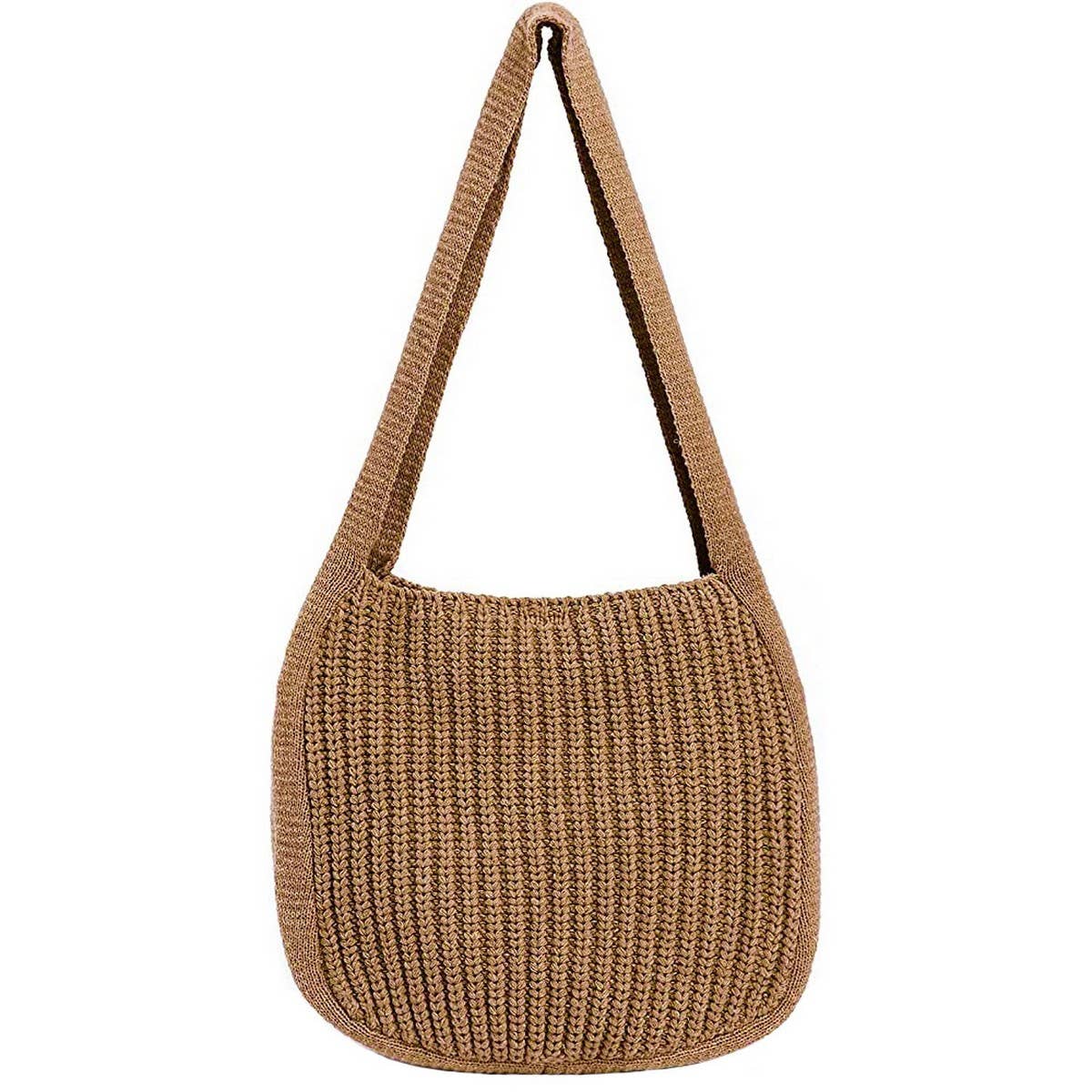 Cwab4578_Solid Color Knitted Crossbody Shoulder Bag