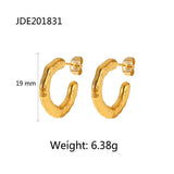 PERSONALIZED HIGH END GOLD PIGMENT HOOP EARRINGS_CWMM2350