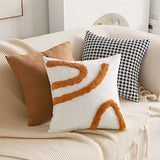 HOUNDSTOOTH SOFA PILLOW COVER BROWN VINTAGE LUXURY_CWMM7710