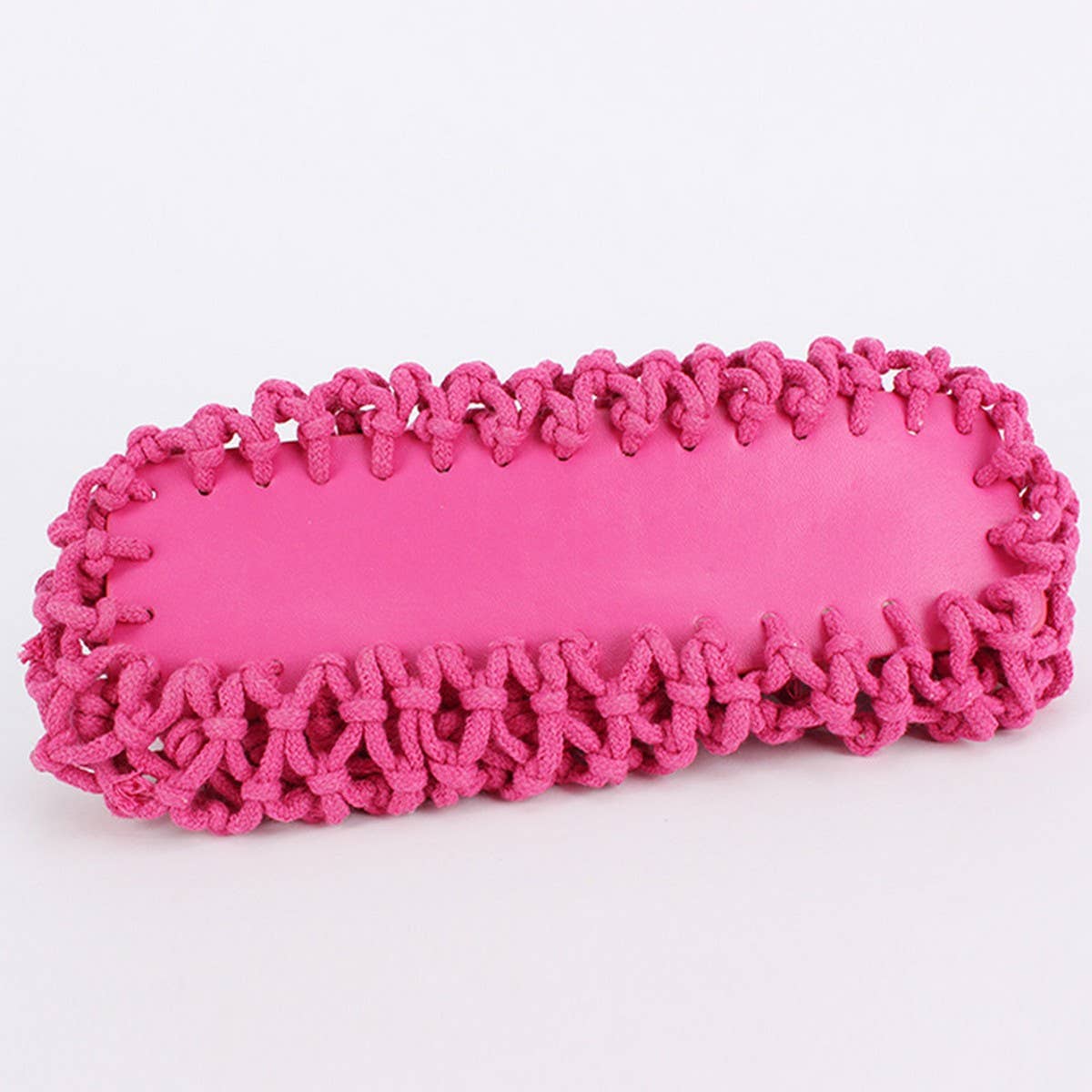 SOLID COLOR HOLLOW COTTON ROPE HAND WOVEN BAG_CWAB4684