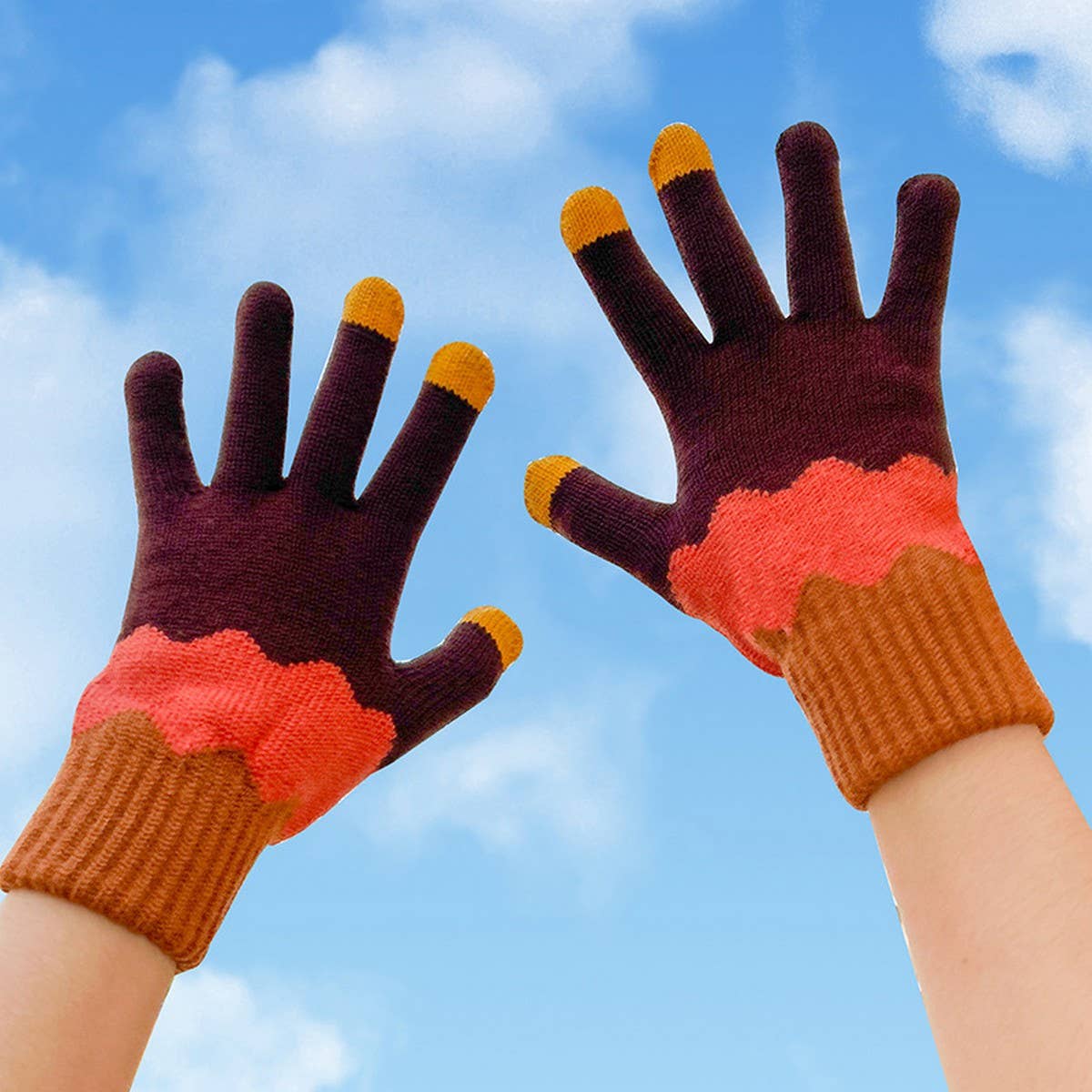 CUTE KNIT GLOVES FOR WOMEN TOUCHSCREEN WARM_CWAG0147