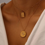 CLASSIC EVIL EYE ZIRCON PENDANT STAINLESS STEEL_CWMM8885