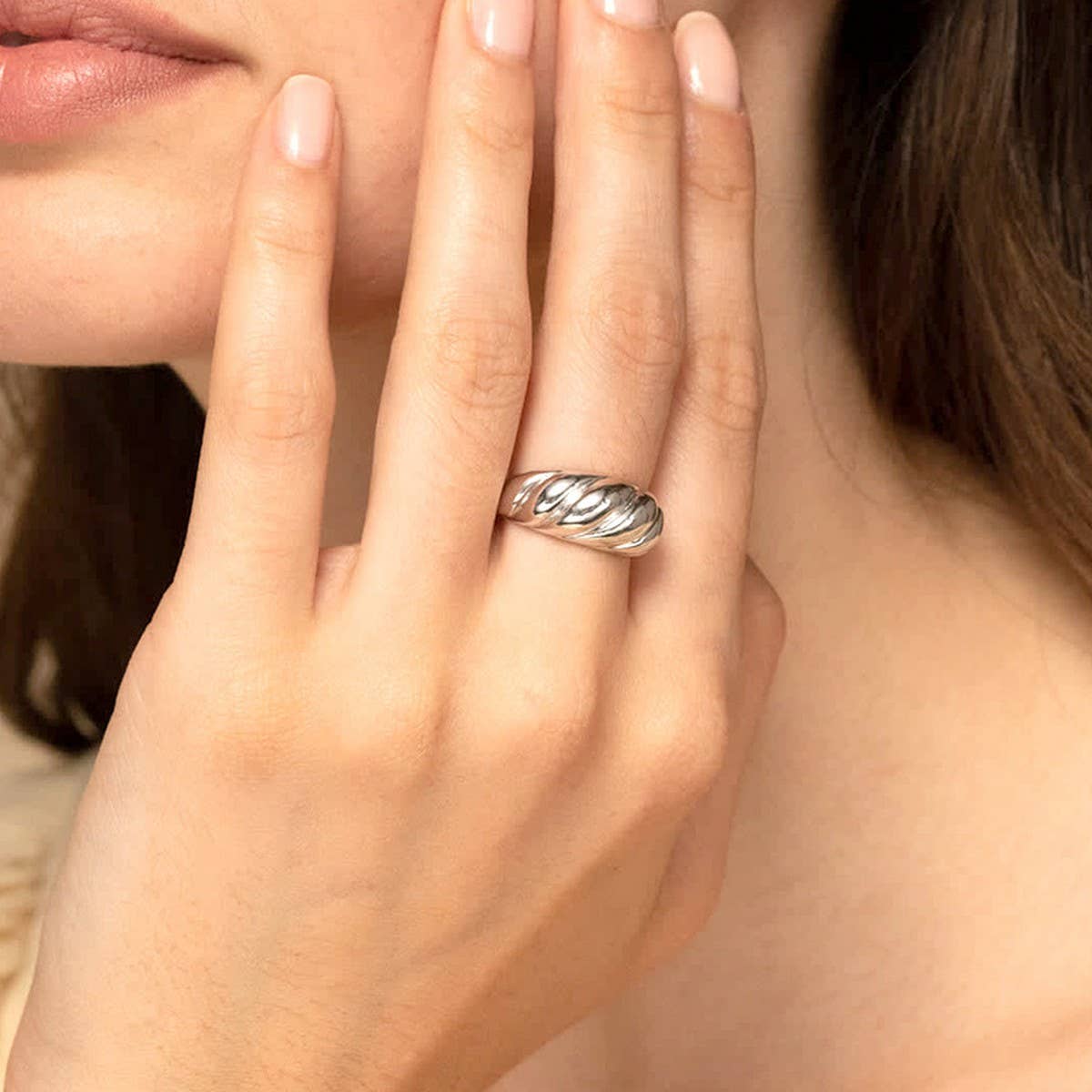 CROISSANT COOL RETRO SIMPLE RING_CWAJE1750