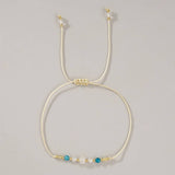 White Crystal Combination Beaded Bracelet_Cwab4625