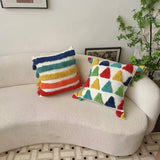 BOHO RAINBOW TUFTED PILLOW COVER_CWMM0236