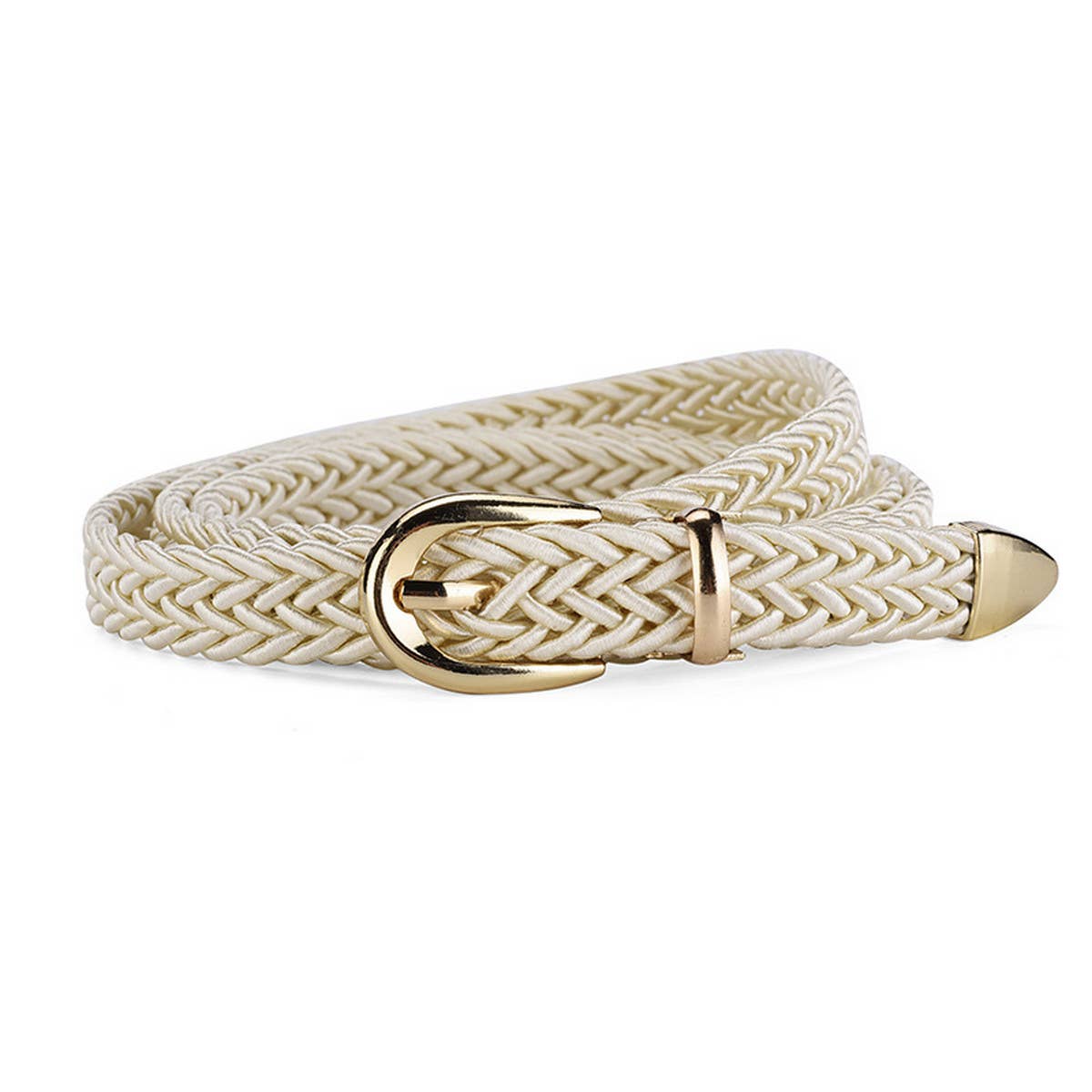 Women Braided Pin Buckle Detachable Belt_Cwabe0361