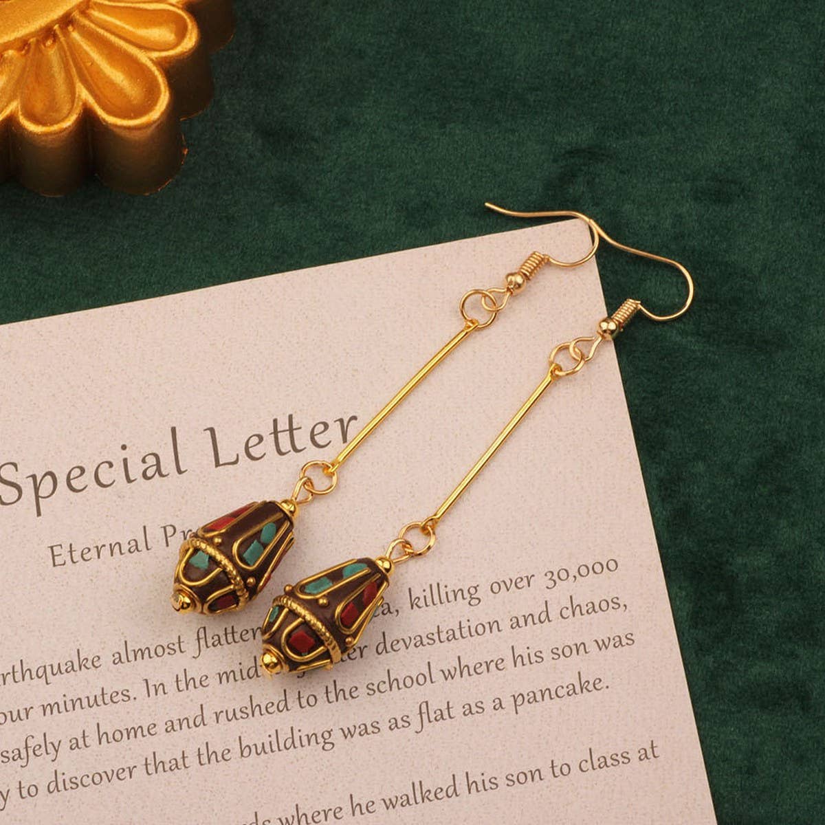 SIMPLE RETRO HANDMADE DESIGN EXOTIC EARRINGS_CWAJE3984