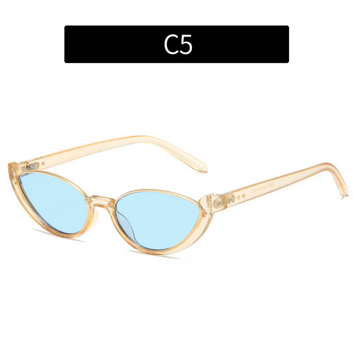 NEW HALF FRAME CAT EYE STREET STYLE SUNGLASSES_CWASG0386