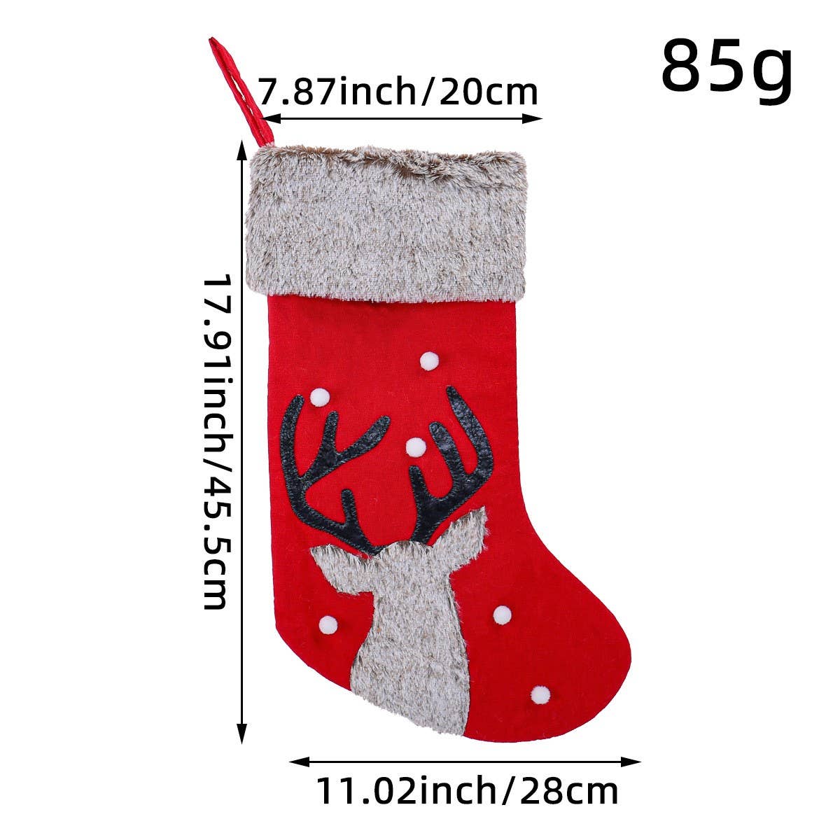 CHRISTMAS DECORATIONS CUTE DEER HEAD CANDY SOCKS_CWMS1448