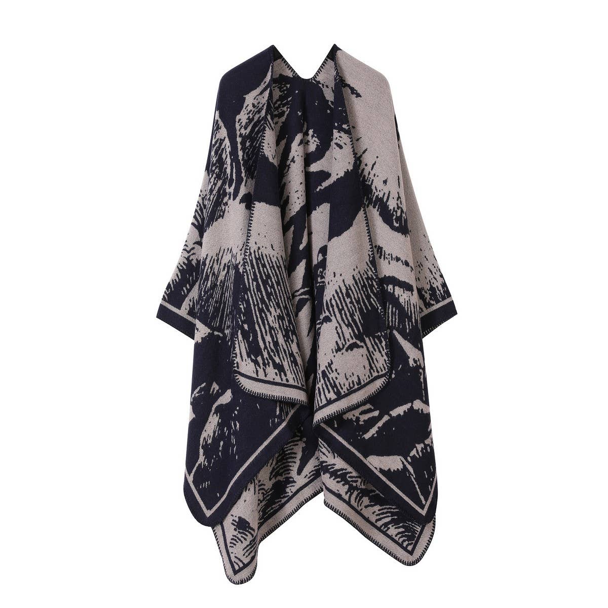 FAUX CASHMERE SHAWL CAPE WARM CLOAK_CWASC2260