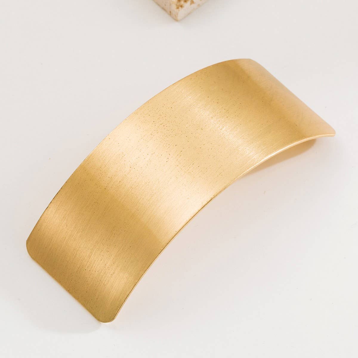 BRUSHED METAL GEOMETRIC SPRING HAIR CLIP CHIC_CWAHA6187