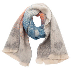 HEART PATTERN CIRCLE YARN SCARF WOMENS WRAP_CWASC0861