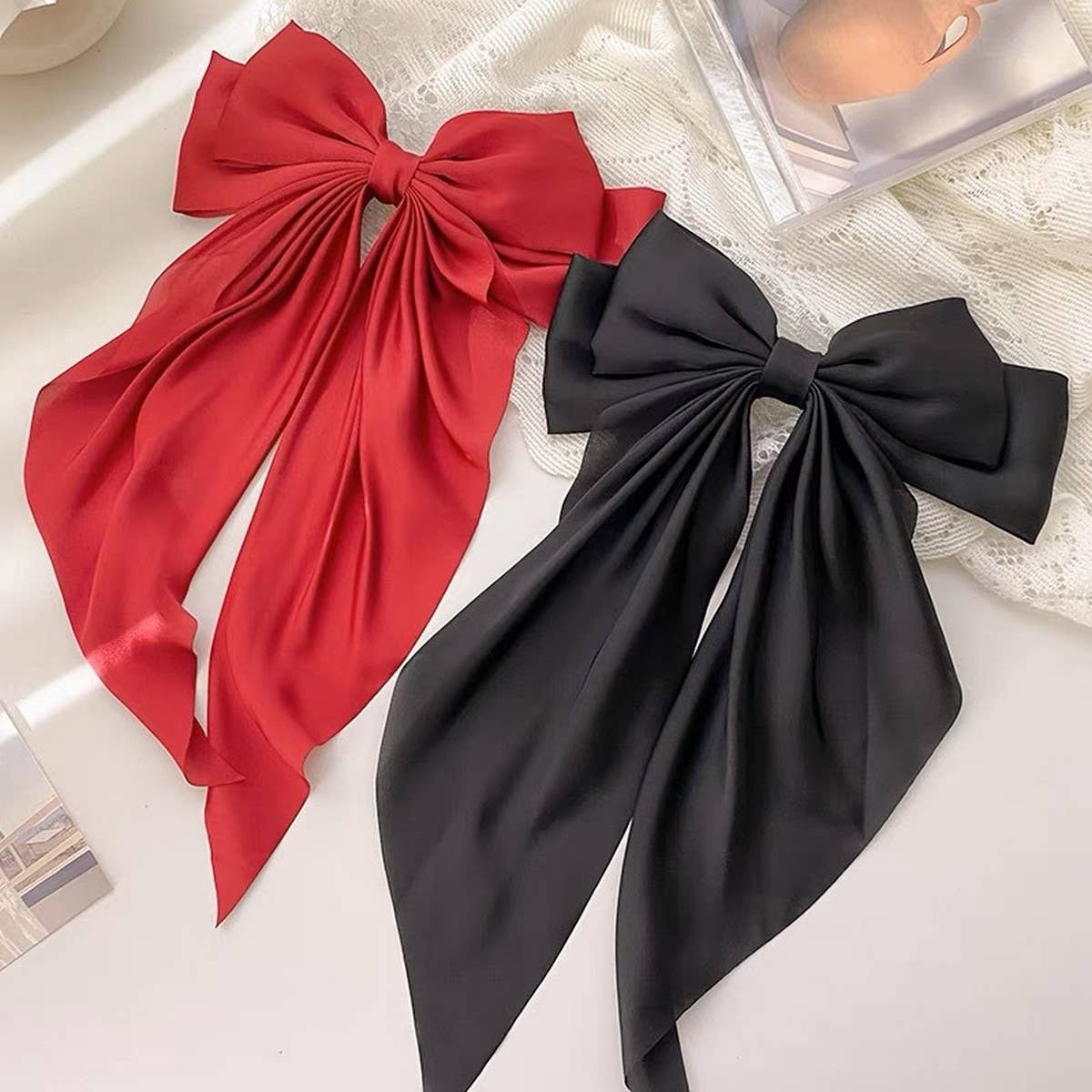 Cwaha1104_Simple Temperament Bow Hair Clip