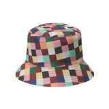 NEW COLORFUL PLAID DIAMOND PRINT BUCKET HAT_CWAH1567
