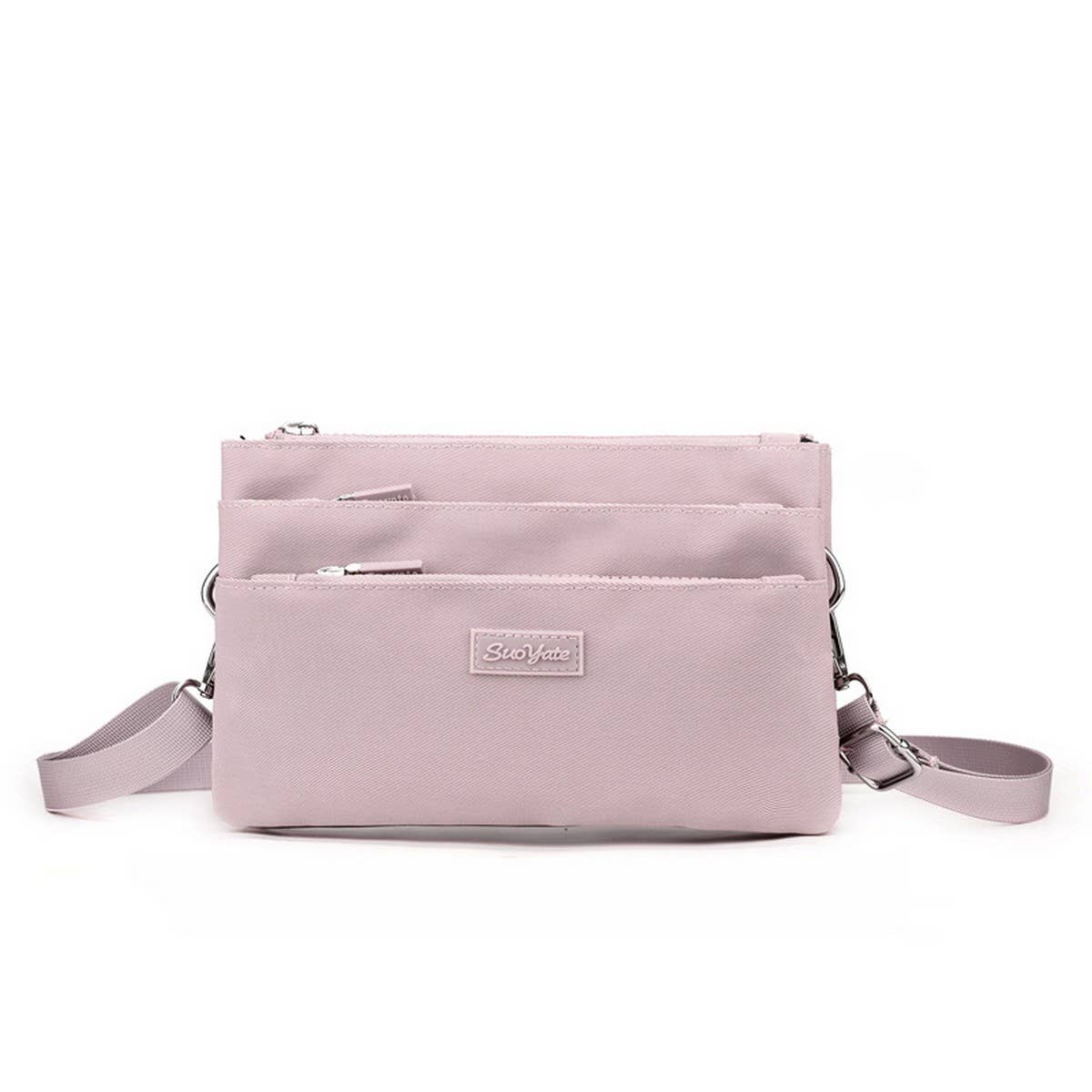 Lightweight Fabric Multi-Layer Shoulder Bag_Cwab3497