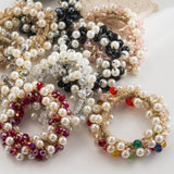 Colorful Crystal Beaded Ponytail Hair Tie_Cwaje05907