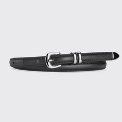 Cwabe0881_Simple And Versatile Silver Buckle Belt