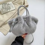 FLUFFY RABBIT FUR BAG KOREAN HANDBAG CROSSBODY_CUAB00599