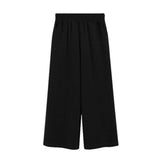 Womens Wide-Leg Pants With Loose, High-Waisted Draping