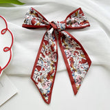 RED SKINNY TWILLY SCARF HAIR RIBBON ACCESSORY_CWASC1981