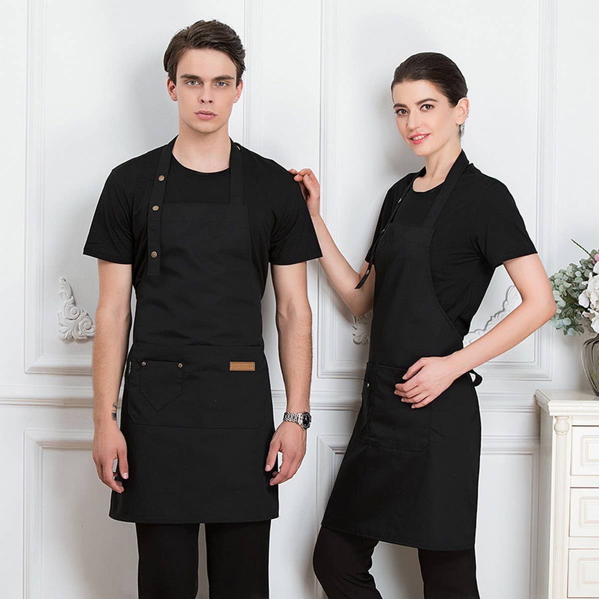 Cwmm1813_Solid Color Pocket Working Home Apron