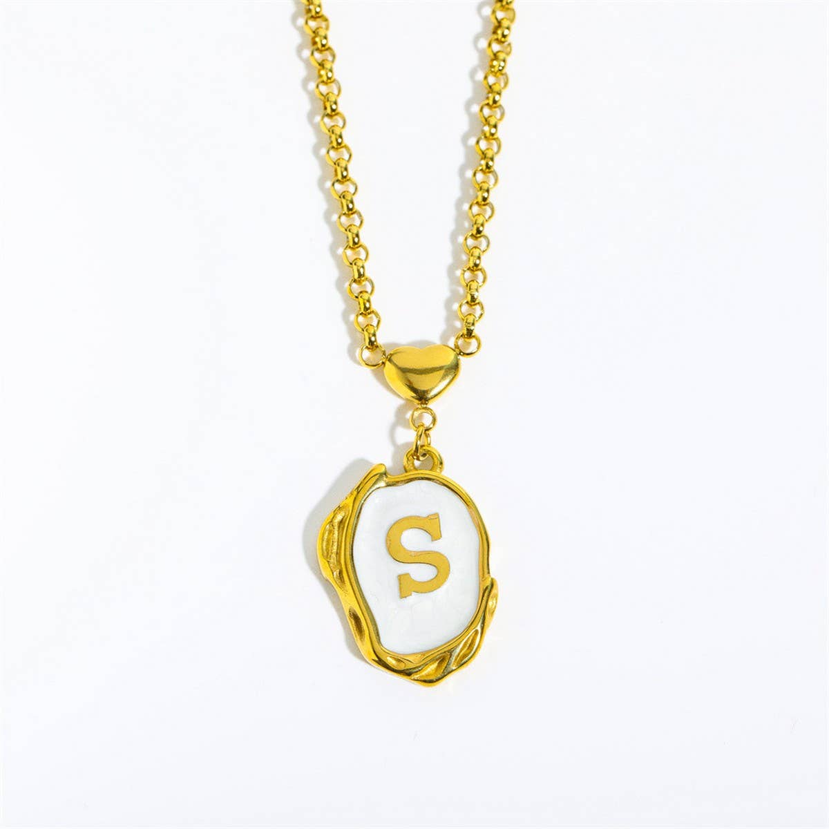 NEW 26 LETTERS OIL DROP THREE DIMENSIONAL NECKLACE_CWMM3756