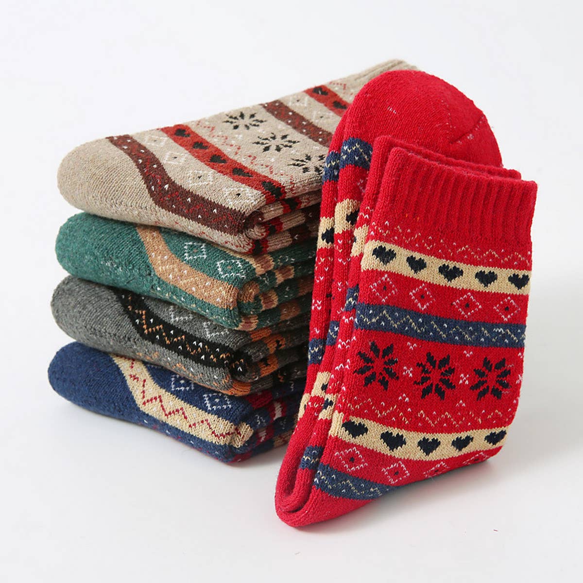 5 PAIRS OF CASUAL COLD WEATHER SOCKS PER PACK_CWMS0694