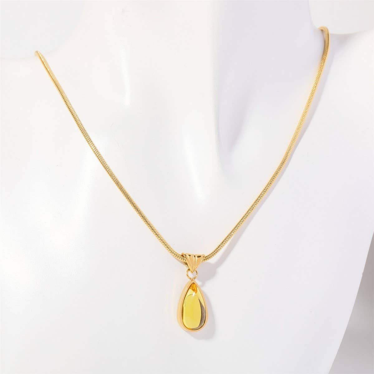 Fashionable Water Drop Blue Ocean Necklace_Cwaje05660