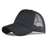 CLASSIC COTTON SOLID BREATHABLE MESH TRUCKER HAT_CWAH1371