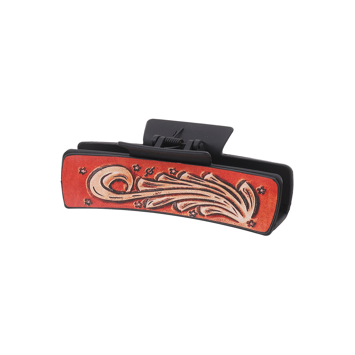 Western Cowboy Style Pu Leather Hair Clip Large_Cwasc03059