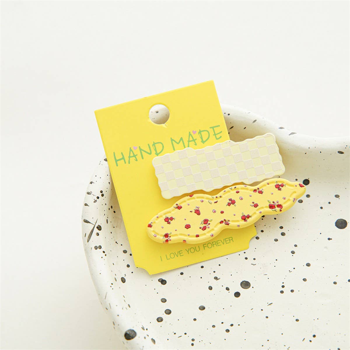 NEW WAVY PLAID HAIR CLIP SET OF 2_CWAHA1029