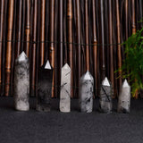 BLACK RUTILATED QUARTZ CRYSTAL TOWER_CWMM8123