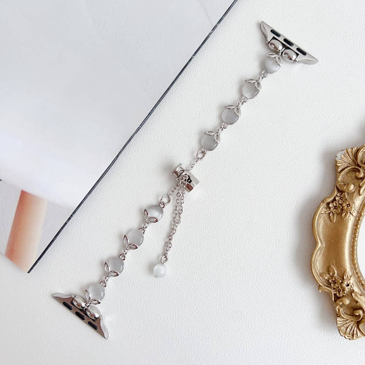 APPLE WATCH 9 CATS EYE METAL BRACELET STRAP_CWWW0064