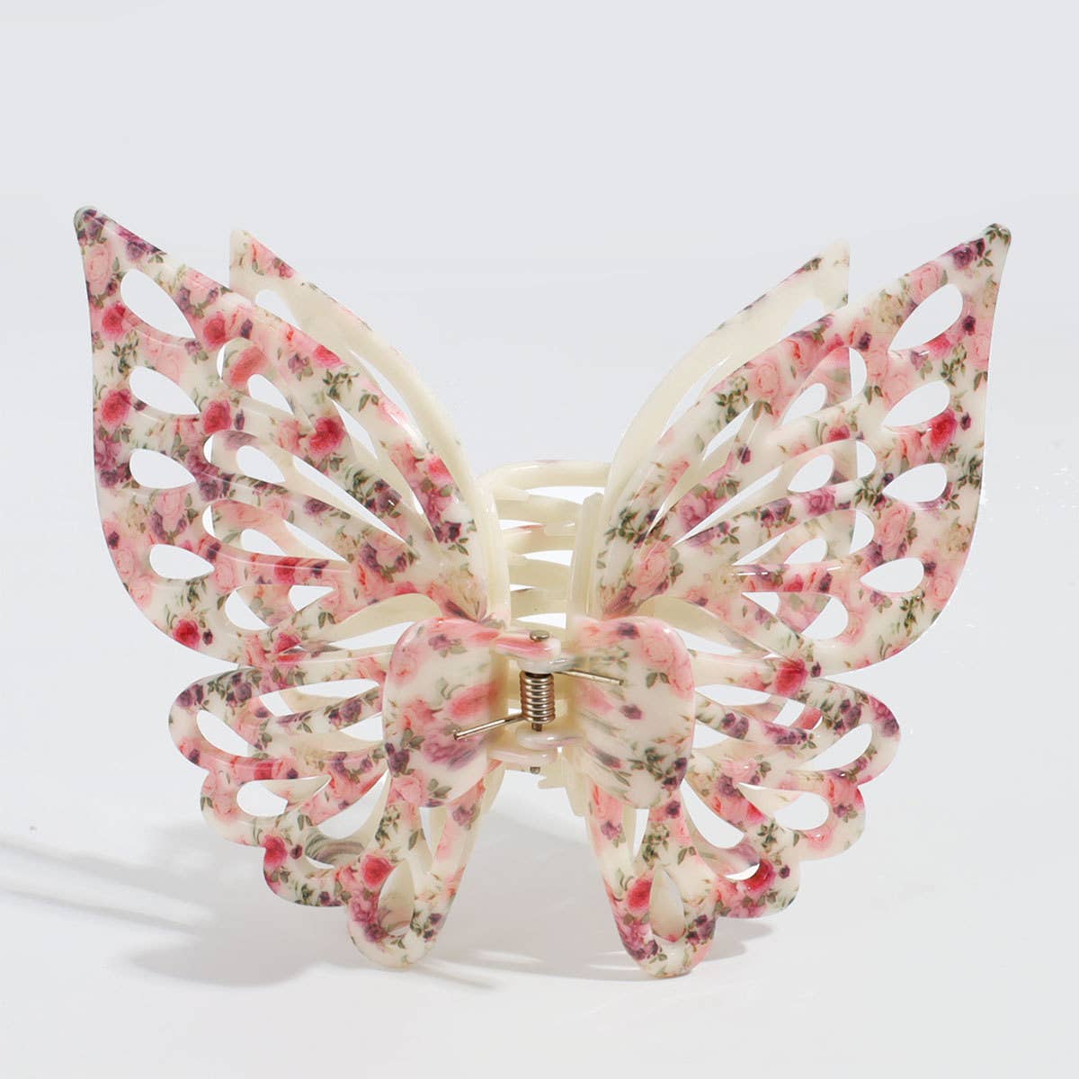SWEET AND COOL GRADIENT FLORAL BUTTERFLY HAIR CLAW_CWAHA2216