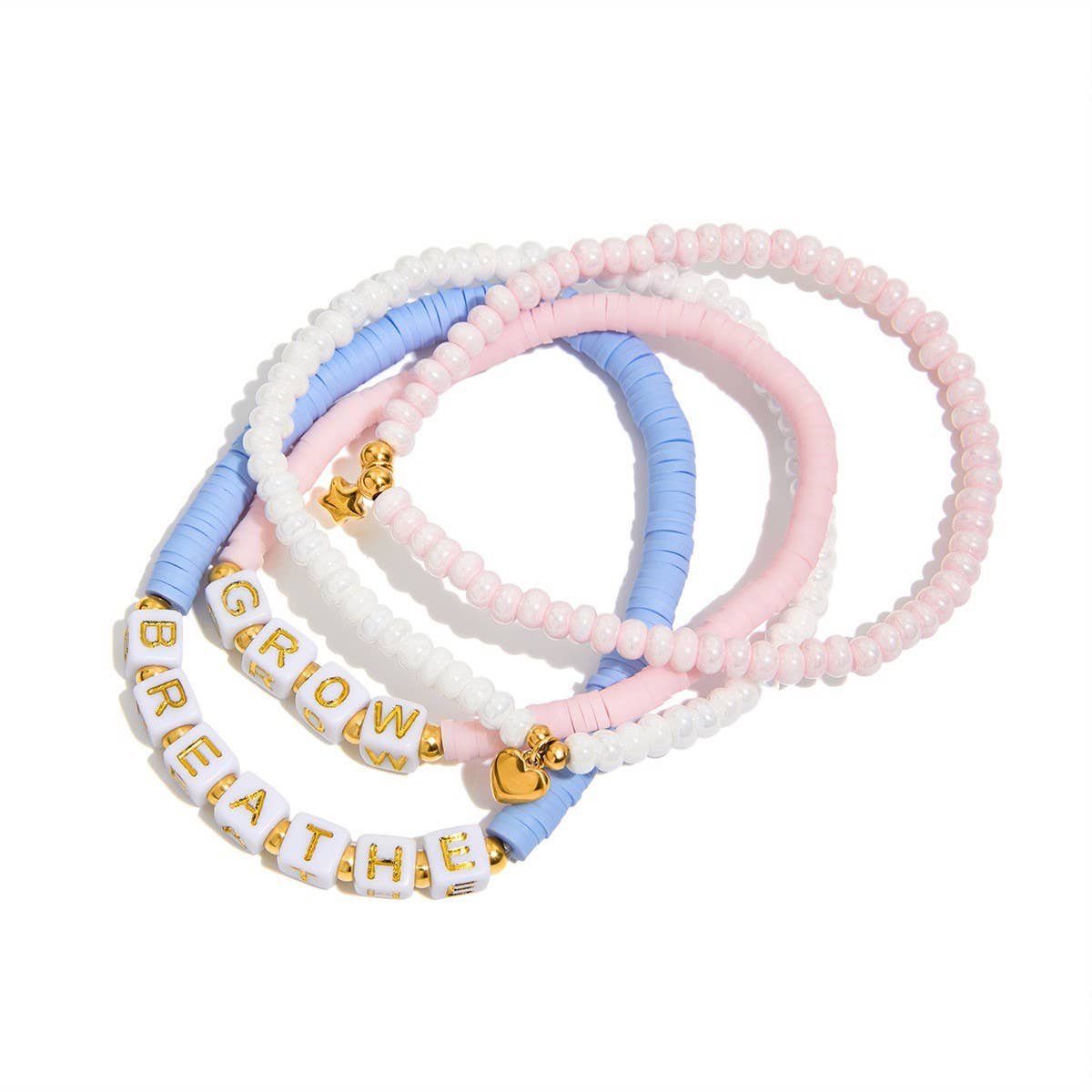 SWEET BLUE BEADED BRACELET IN 18K GOLD STEEL_CWAJE4800